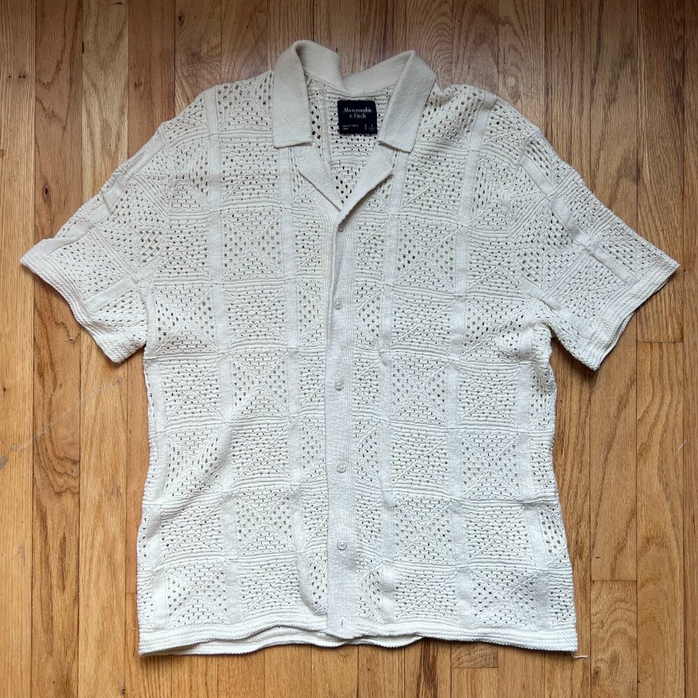 Abercrombie Crochet Men's Summer Button Down
